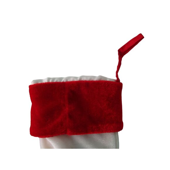 Small Decorative Velvet Christmas Stockings Embroidered Snowflake GUC Three - Picture 16 of 16